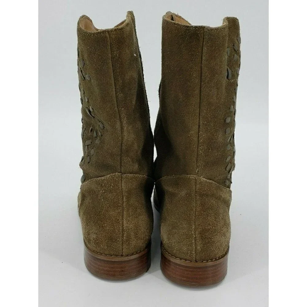 Jack Rogers Kaitlin Green Suede Boot Size 8.5